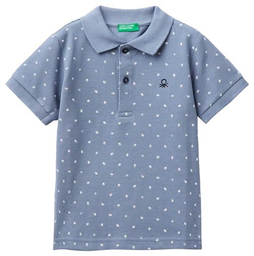United Colors of Benetton Maglia Polo M/M Blu Bambino