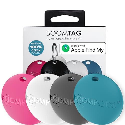 Boompods Boomtag Tracker Tag, Confezione da 4 - Localizzatore Bluetooth per Apple Find My
