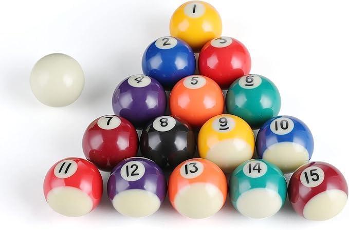 Hominas Palle da Biliardo Mini, Set Completo 16 Pezzi in Resina