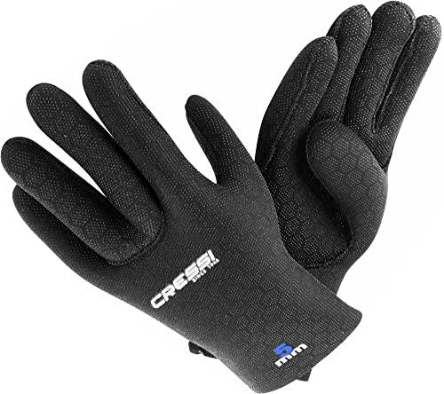 Cressi High Stretch Gloves Black 5mm Blue Logo L