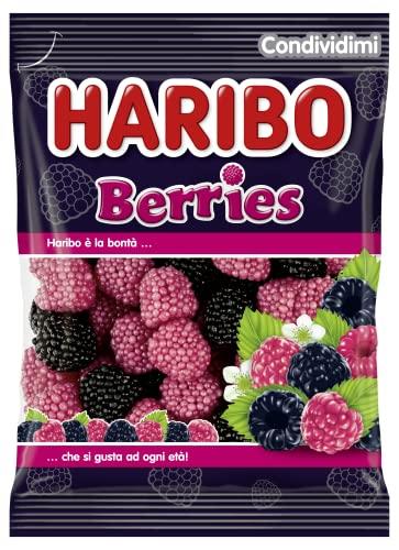 Haribo Berries, Caramelle Gommose, Gusto Frutta (More e Lamponi), 175g