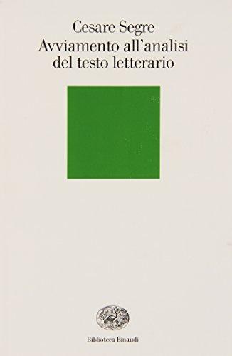 Avviamento all'analisi del testo letterario