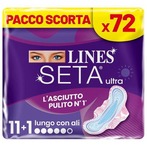 Lines Seta Ultra Lungo con Ali - Pacco Scorta 72 Assorbenti