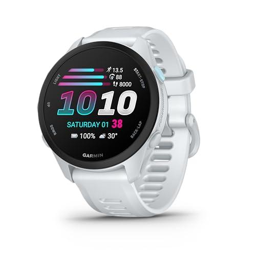 Garmin Forerunner 70, Smartwatch per la corsa, 43mm, GPS multi-band, Display AMOLED, HRV Status, Funzioni di Allenamento Avanzate, Coach, Autonomia fino a 13 giorni (Whitestone)