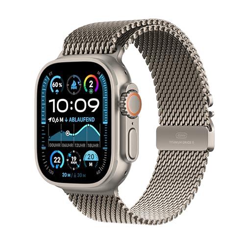 Apple Watch Ultra 2 (2024) 49mm Titanio Naturale Loop Milanese Titanio Naturale Misura M