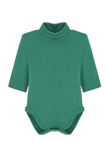 Ellepi Body Lupetto Manica Lunga Caldo Cotone Neonato Collo Alto - Verde 2 Anni