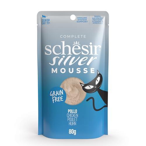 Schesir Silver Mousse Huhn - Completo per Gatti Senior (12 x 80 g)