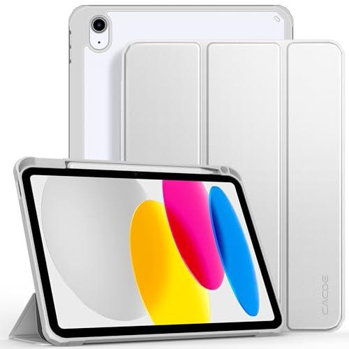 CACOE Custodia Cover per iPad 10a Generazione 2022 con Portapenne Argento