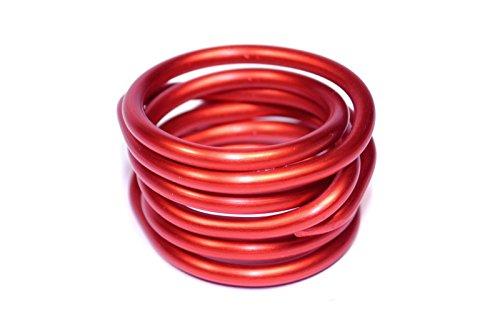 Anello Artigianale Nodo Lunare Rosso in Alluminio Anodizzato