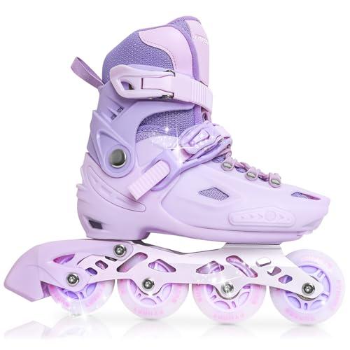 Pattini in Linea Regolabili per Bambini e Adulti con Ruote Luminose