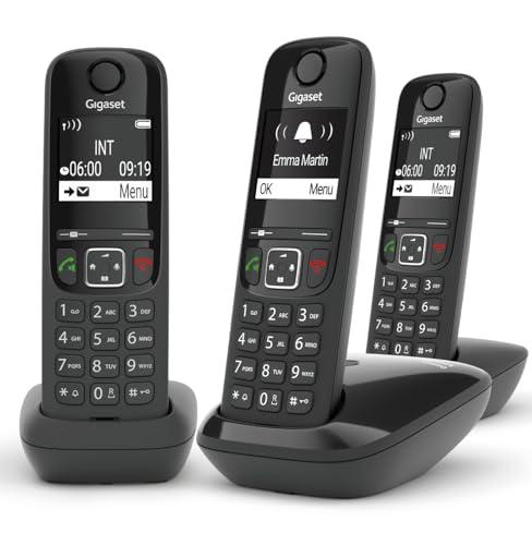 Gigaset AS690 Trio - Telefono Cordless con 3 Portatili