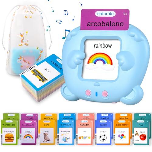 510 Parole Amico Vocabolo Gioco Italiano, Giochi Montessori 2 Anni, Giochi Bimbi 2-3 Anni, Regali Di Compleanno Giochi Di Autismo per Bambini Blu (Italiano/Inglese/Bilingua)