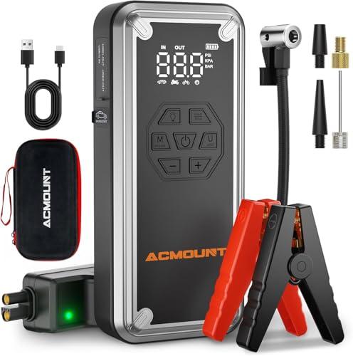 ACMOUNT Booster Avviamento Auto 7000A con Compressore e Powerbank