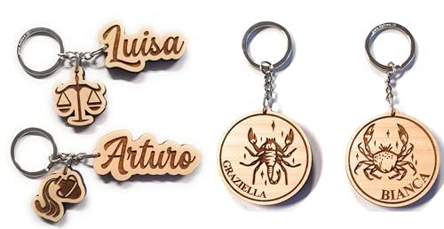 Portachiavi personalizzato con segno zodiacale