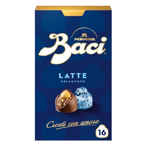 BACI PERUGINA Latte Cioccolatini al Latte ripieni al Gianduia, Scatola 200g