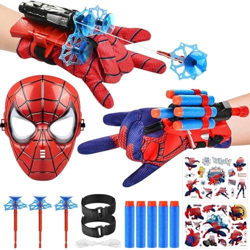 LIVESTN Set di 2 Guanti Lancia-Ragnatele Spiderman per Bambini