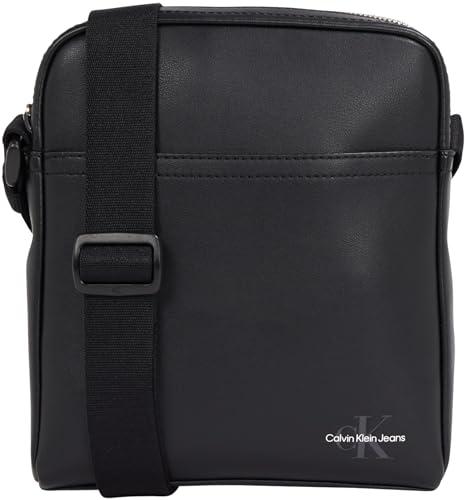 Calvin Klein Jeans Borsa a Tracolla Mono Logo Reporter Nera