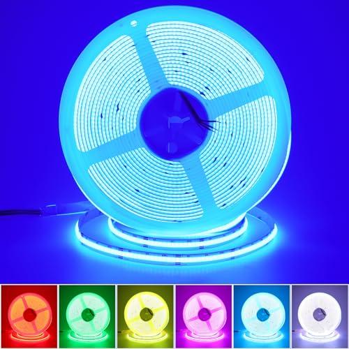 JOYLIT Striscia LED RGB COB 10M - Illuminazione Multicolore ad Alta Densità