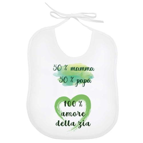 La Ruotante Bavaglino in Cotone - Miglior Zia, Amore, Cocco - Regalo Nascita