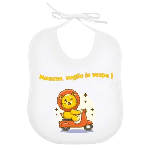 La Ruotante Bavaglino in 100% papà mamma adatto a vespista latte bavetta regalo nascita (6)