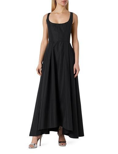 Pinko Champagne Abito Taffeta Vestito da Sera Nero