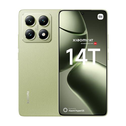 Xiaomi 14T (Smartphone) Display da 6.67'' AI, MTK 8300-Ultra, Leica Summilux, AISP, Supporta HyperCharge 67W, 3.35GHz, 12GB+256GB, Lemon Green