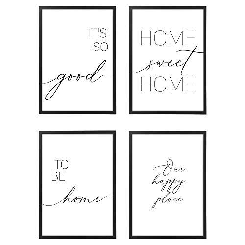 Set di 4 Poster Moderni Home Sweet Home (30x40 cm)