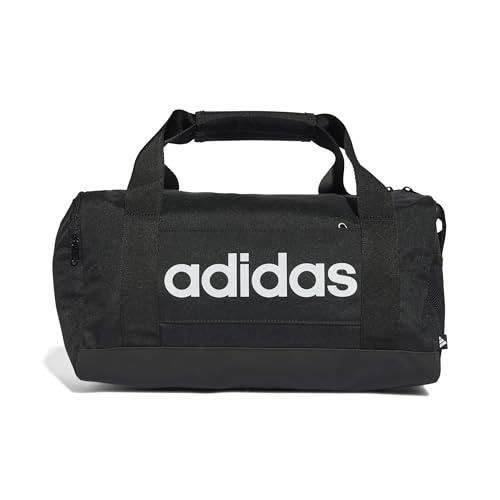 adidas Essentials Linear Duffel Bag, Borsone Unisex-Adulto, Nero/Nero/Bianco, XS