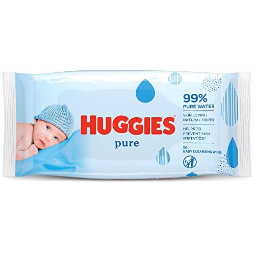 Huggies Pure Salviette Umidificate per Bambini, Confezione da 56 Salviette
