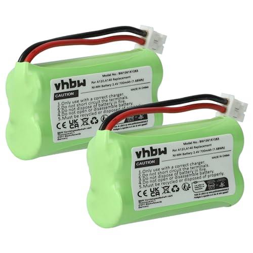 vhbw 2x Batteria Compatibile con Siemens Gigaset A260 Trio, A265, A345 Telefono Fisso Cordless