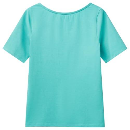 United Colors of Benetton T-Shirt Reversibile Verde Donna