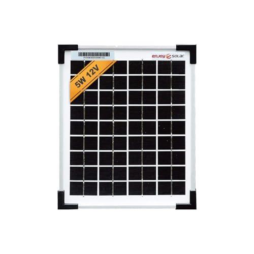 Enjoysolar Pannello Solare Monocristallino 5W 12V