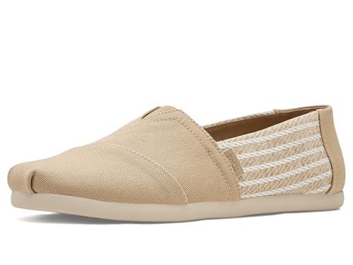 TOMS Alpargata Classic Mocassini da Uomo, a Righe Color Avena, 42