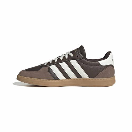 adidas Donna Breaknet Sleek Shoes, Dark Brown/off White/Gum 3, 39 1/3 EU