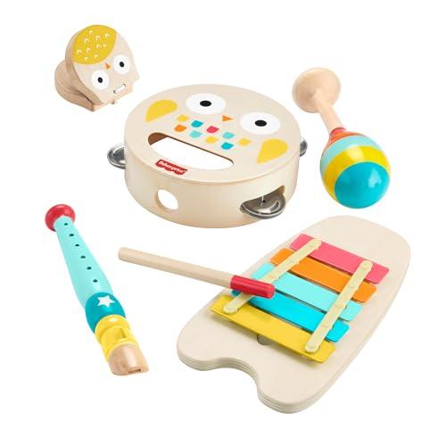 Fisher-Price - Set Strumenti Musicali in Legno a Tema Animali