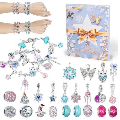 Calendario dell'Avvento 2025 Ragazza Gioielli – 24 riempimento calendario dell'Avvento gioielli da donna gioielli fai da te set regalo di Natale per ragazze donne (bianco Calendario dell'Avvento 2025 Ragazza Gioielli – 24 riempimento calendario dell'Avvento gioielli da donna gioielli fai da te set regalo di Natale per ragazze donne (bianco
