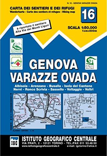 Carta n. 16 Genova, Varazze, Ovada 1:50.000