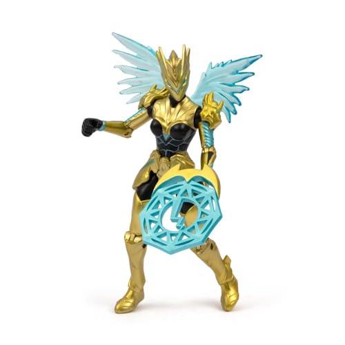 GORMITI THE NEW ERA - Gormita Del Clan Dell'Aria Windel Skye, Action Figure 15 Cm Articolato, Eroe Con Armatura Oro Nera E Accessorio Chakra Energetico, Per Bambini A Partire Dai 3 Anni
