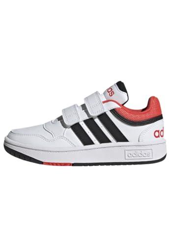 adidas Hoops Lifestyle Basketball Hook-and-Loop Shoes - Cloud White/Core Black/Bright Red