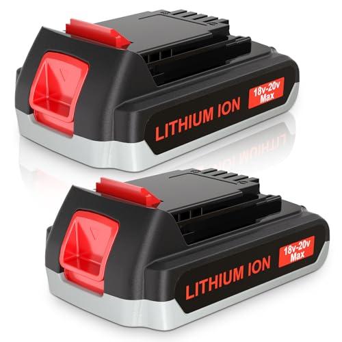 JYJZPB 3.0Ah Batterie di Ricambio per Black Decker 18V (2 Pezzi)