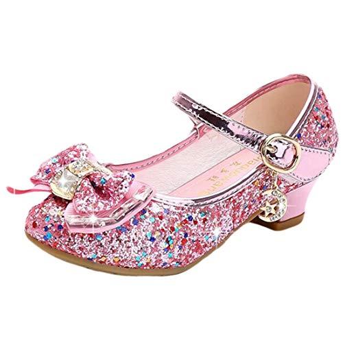 Mama Stadt Scarpe Principessa Bambina con Tacco Glitterato