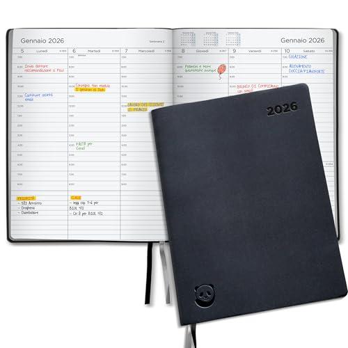 Agenda Settimanale Premium 2026 Smart Panda - Argento