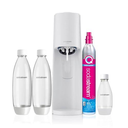 SodaStream Terra Megapack - Gasatore d'Acqua Bianco con Cilindro CO2 e Bottiglie