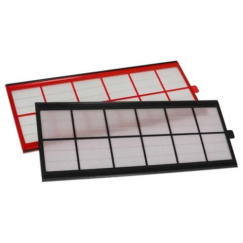 vhbw Set di filtri Compatibile con Zehnder ComfoAir 350, 550 Sistema di Ventilazione - Filtri G4 / F7 (2 pzz.), 50 x 17 x 1 cm, Bianco/Rosso/Nero