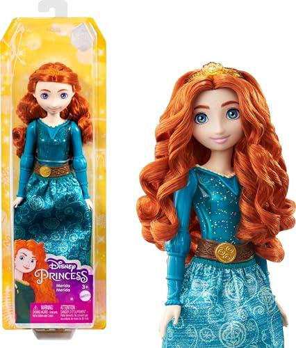 Mattel Disney Princess - Merida bambola snodata, con capi e accessori scintillanti ispirati al film Disney, Giocattolo per Bambini 3+ Anni, HLW13