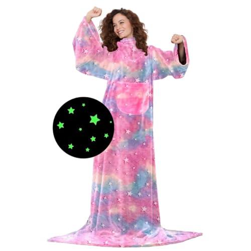 Kanguru Coperta con maniche Glow Arcobaleno