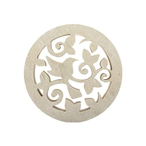 Griglia di aerazione e ventilazione in Pietra Leccese con rete alluminio anti insetti per tubo d 120mm per uso interno ed esterno GRPLT001 PERSONALIZZABILE