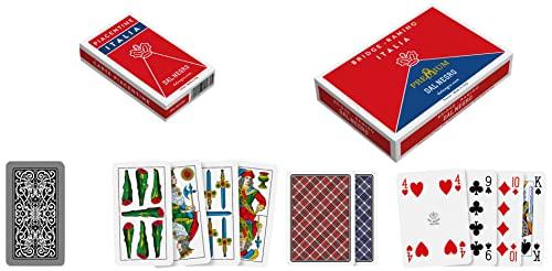Dal Negro 21043 Ramino Carte da gioco Italia, 21043 & 10070 Piacentine Italia Carte Da Gioco Regionali, Astuccio Rosso
