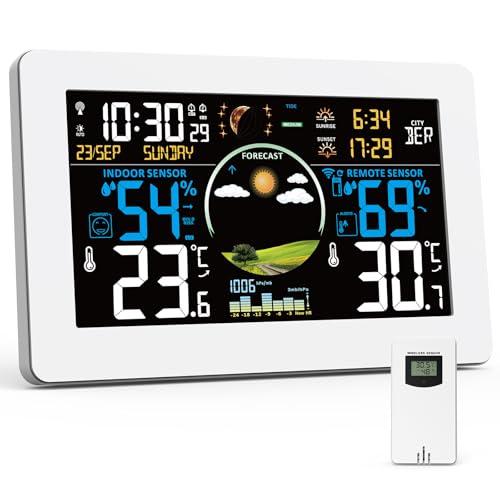 Stazione Meteorologica Wireless con Sensore Esterno e Ampio Display VA