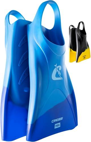 CRESSI Pura Fins Blu/Azzurro 40/43 - Pinne Pocket Unisex in Silicone